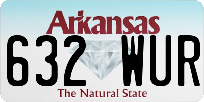 AR license plate 632WUR