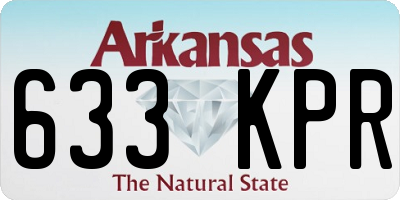 AR license plate 633KPR