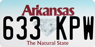 AR license plate 633KPW