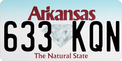AR license plate 633KQN