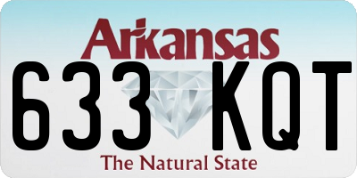 AR license plate 633KQT