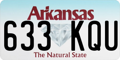 AR license plate 633KQU