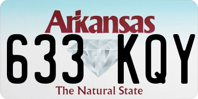 AR license plate 633KQY