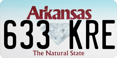AR license plate 633KRE
