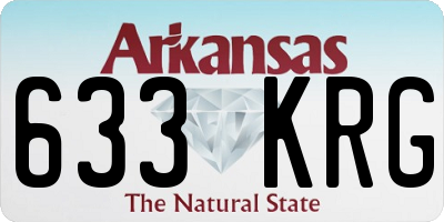 AR license plate 633KRG