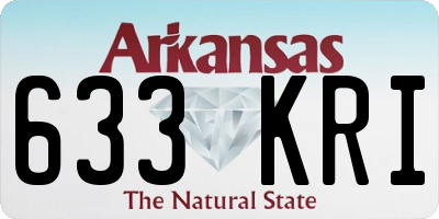 AR license plate 633KRI