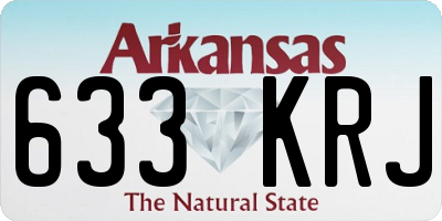 AR license plate 633KRJ