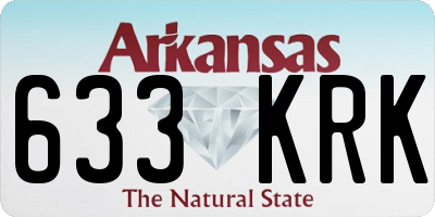 AR license plate 633KRK
