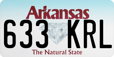 AR license plate 633KRL