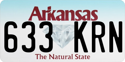 AR license plate 633KRN
