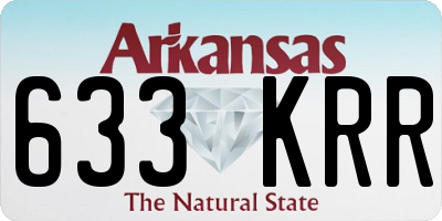 AR license plate 633KRR