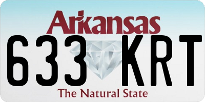 AR license plate 633KRT