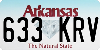 AR license plate 633KRV
