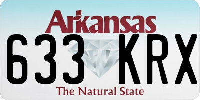 AR license plate 633KRX
