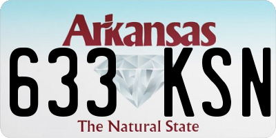 AR license plate 633KSN