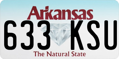 AR license plate 633KSU