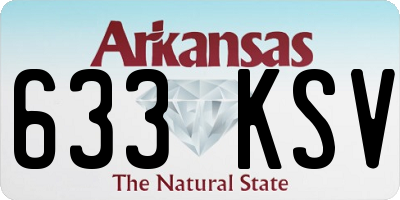 AR license plate 633KSV