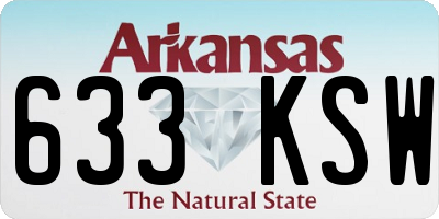 AR license plate 633KSW