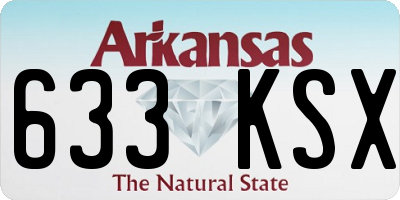 AR license plate 633KSX