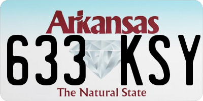 AR license plate 633KSY