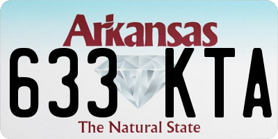 AR license plate 633KTA