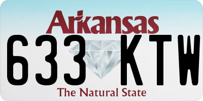 AR license plate 633KTW