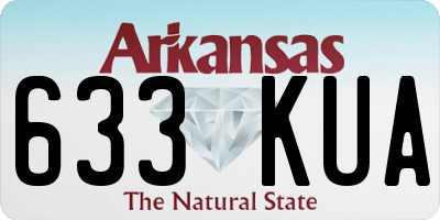 AR license plate 633KUA