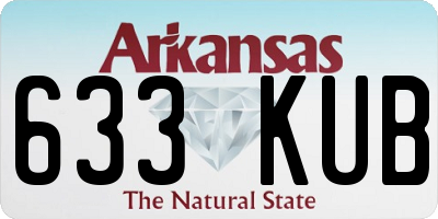 AR license plate 633KUB