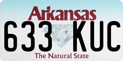 AR license plate 633KUC