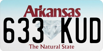 AR license plate 633KUD
