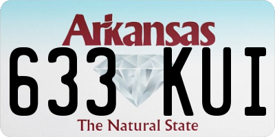 AR license plate 633KUI