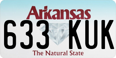 AR license plate 633KUK
