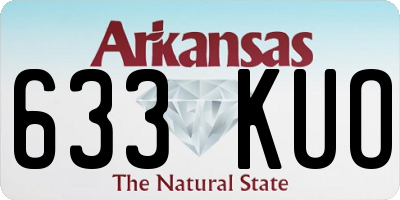 AR license plate 633KUO