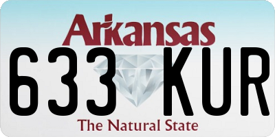 AR license plate 633KUR