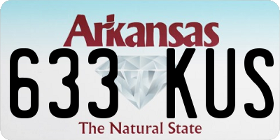 AR license plate 633KUS