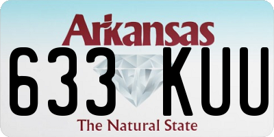 AR license plate 633KUU