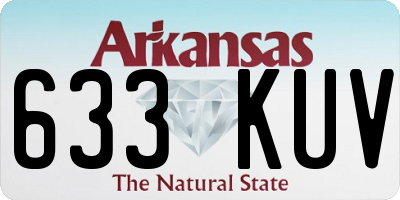 AR license plate 633KUV