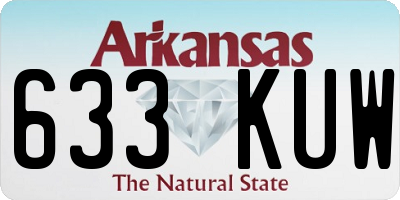 AR license plate 633KUW