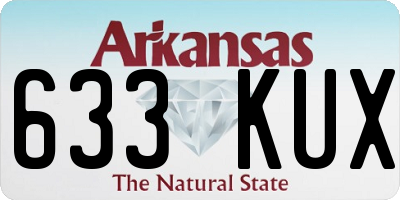 AR license plate 633KUX