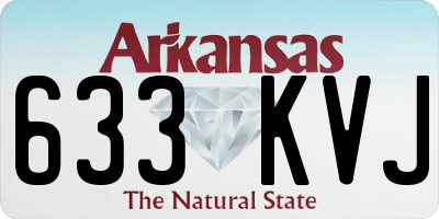 AR license plate 633KVJ