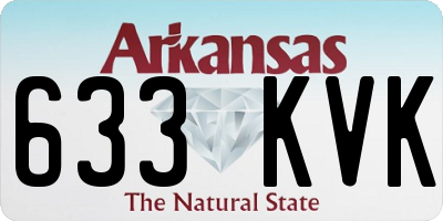 AR license plate 633KVK