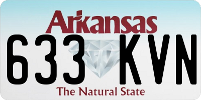 AR license plate 633KVN
