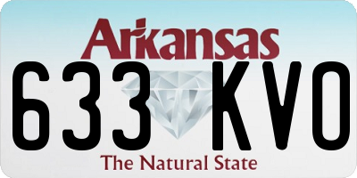 AR license plate 633KVO