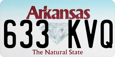 AR license plate 633KVQ