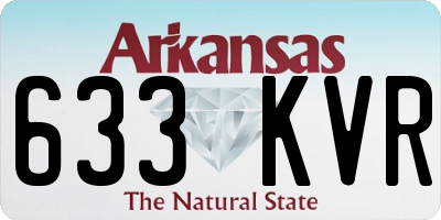 AR license plate 633KVR