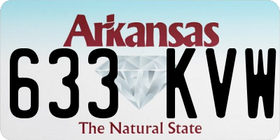 AR license plate 633KVW