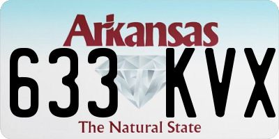 AR license plate 633KVX