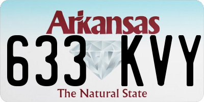AR license plate 633KVY
