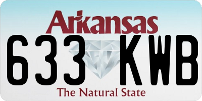 AR license plate 633KWB