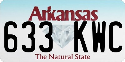 AR license plate 633KWC